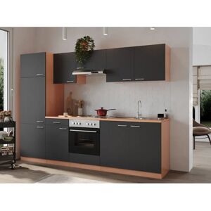 Set Cucina Respekta Basic - 270cm, Grigio/Buche Set Cucina Respekta Basic - 270cm, Grigio/Buche