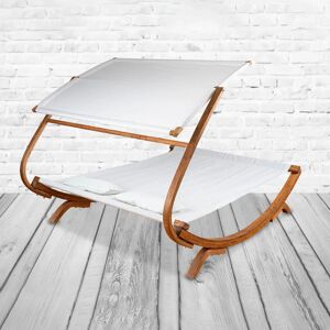 PureHaven - LoungeBedCanopy 220x168x135 - Creme - Massives Fichtenholz - Loungebett mit Dach PureHaven - LoungeBedCanopy 220x168x135 - Creme - Massives Fichtenholz - Loungebett mit Dach