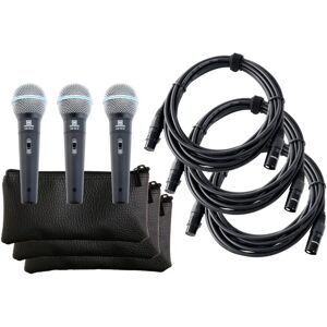 Pronomic - DM 58 B - Dynamique Cardioïde - 3-pack - Microphone - Publicité Pronomic - DM 58 B - Dynamique Cardioïde - 3-pack - Microphone - Publicité