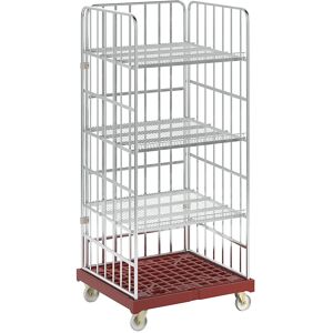 Kaiser Kraft Estantería Rodante - 3 Niveles, Rojo, 500kg Kaiser Kraft Estantería Rodante - 3 Niveles, Rojo, 500kg