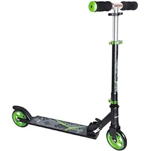 Muuwmi Aluminium-Kick-Scooter - Schwarz-Grün - 125mm - Für Kinder Muuwmi Aluminium-Kick-Scooter - Schwarz-Grün - 125mm - Für Kinder