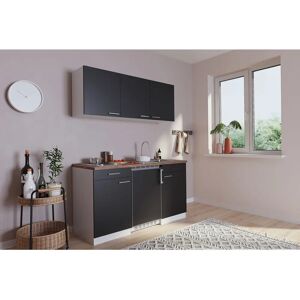 Set Cucina Respekta - 150 cm, Bianco e Nero, Stile Moderno Set Cucina Respekta - 150 cm, Bianco e Nero, Stile Moderno