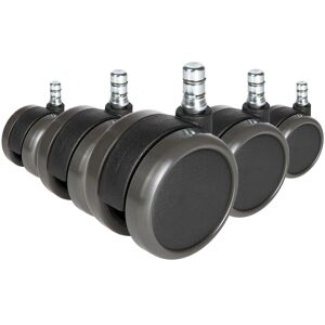 hjh OFFICE 5x Rollen No-Noise Hartboden - Bürostuhlrollen hjh OFFICE 5x Rollen No-Noise Hartboden - Bürostuhlrollen