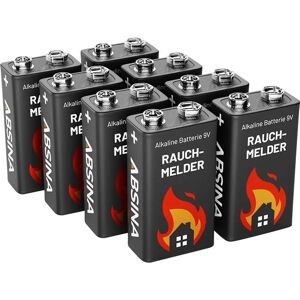 Absina Batterie 9V Alcaline - Pack de 8 Absina Batterie 9V Alcaline - Pack de 8