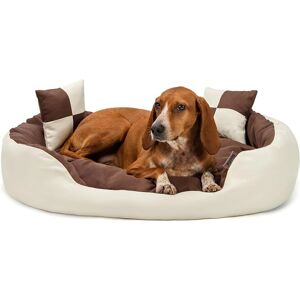 Dibea Hondenbed - Bruin-Beige - 85x70x20cm Dibea Hondenbed - Bruin-Beige - 85x70x20cm
