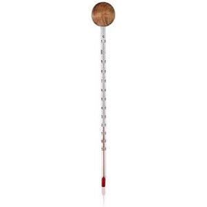 Khadi Analog Thermometer - Glass and Wood - No Mercury - 1 Pack Khadi Analog Thermometer - Glass and Wood - No Mercury - 1 Pack