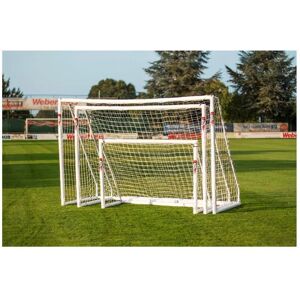 Filet de but de football Lynx Sport Powershot - Blanc - 3,7x2m - Publicité Filet de but de football Lynx Sport Powershot - Blanc - 3,7x2m - Publicité