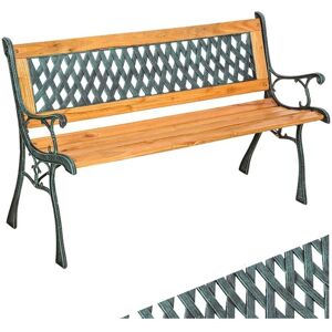 Tectake Tamara Garden Bench - Weatherproof, Wooden & Cast Iron, 128x51x73cm Tectake Tamara Garden Bench - Weatherproof, Wooden & Cast Iron, 128x51x73cm