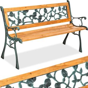 Tectake Garden Bench Marina 2-Seater - Wooden & Cast Iron - Brown Tectake Garden Bench Marina 2-Seater - Wooden & Cast Iron - Brown