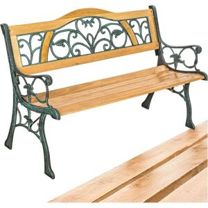 tectake Kathi Garden Bench - Wooden, Cast Iron, Outdoor - Brown tectake Kathi Garden Bench - Wooden, Cast Iron, Outdoor - Brown