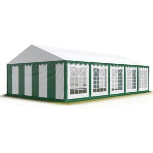 Tente de fête TOOLPORT 5x10m - PVC 700 Vert-Blanc - Publicité Tente de fête TOOLPORT 5x10m - PVC 700 Vert-Blanc - Publicité