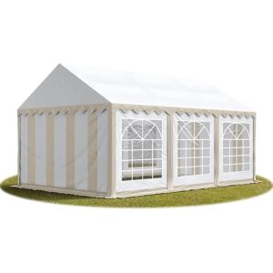 TOOLPORT 3x6m Festhytte - Vanntett PVC 700 - Beige-Hvit TOOLPORT 3x6m Festhytte - Vanntett PVC 700 - Beige-Hvit