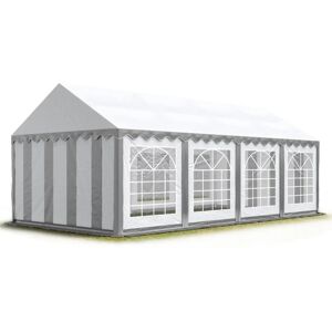 TOOLPORT 4x8m Grey-White Party Tent - Waterproof PVC 700g/m² TOOLPORT 4x8m Grey-White Party Tent - Waterproof PVC 700g/m²