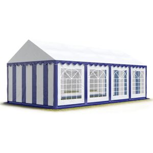 TOOLPORT 4x8m Blue-White Party Tent - Marquee - Waterproof PVC TOOLPORT 4x8m Blue-White Party Tent - Marquee - Waterproof PVC
