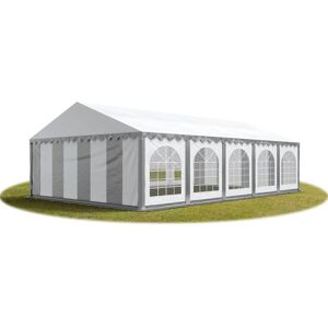 TOOLPORT 5x10m Marquee - Weatherproof Party Tent - Grey-White TOOLPORT 5x10m Marquee - Weatherproof Party Tent - Grey-White