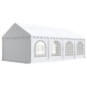 TOOLPORT 4x8m Grauer-Weiß Partyzelt / Festzelt - Wasserdicht, Verzinkter Stahlrahmen TOOLPORT 4x8m Grauer-Weiß Partyzelt / Festzelt - Wasserdicht, Verzinkter Stahlrahmen