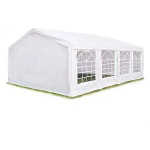 Tente de fête Toolport 5x8m - Imperméable, Blanche - Publicité Tente de fête Toolport 5x8m - Imperméable, Blanche - Publicité