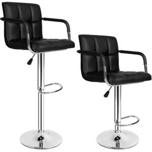 Tectake Black Adjustable Bar Stools Harald - Bar Stool Tectake Black Adjustable Bar Stools Harald - Bar Stool