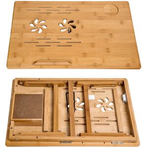 TecTake Laptop Stand - Adjustable, Bamboo, Brown TecTake Laptop Stand - Adjustable, Bamboo, Brown