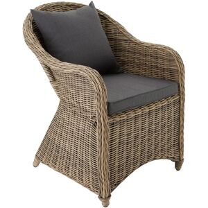 Silla de jardín TecTake Marrón - Silla con cojines Silla de jardín TecTake Marrón - Silla con cojines