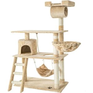 TecTake Katzenbaum Beige - Kratz- & Spielturm TecTake Katzenbaum Beige - Kratz- & Spielturm