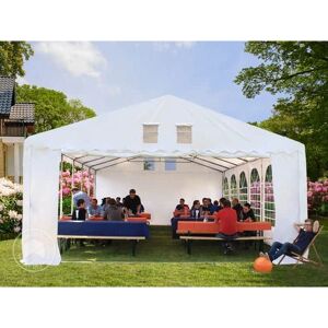 Toolport 5x16m White Marquee - Weatherproof PVC Tent Toolport 5x16m White Marquee - Weatherproof PVC Tent