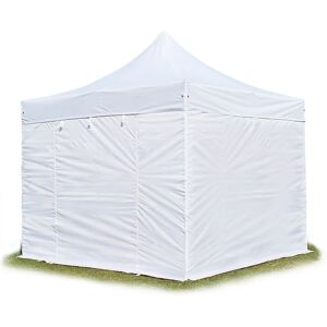 Toolport 3x3m PVC 850 Pop Up Gazebo PROFESSIONAL Aluminium 40 mm - incl. Sidewalls, fire resistant, white Toolport 3x3m PVC 850 Pop Up Gazebo PROFESSIONAL Aluminium 40 mm - incl. Sidewalls, fire resistant, white