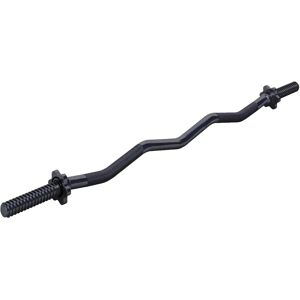 Gorilla Sports Skivstång - Böjd 120cm Svart med Stjärnlås Gorilla Sports Skivstång - Böjd 120cm Svart med Stjärnlås