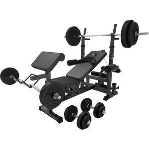 Gorilla Sports GS005 Heimtrainer - Schwarz - 180x138x90-110cm Gorilla Sports GS005 Heimtrainer - Schwarz - 180x138x90-110cm