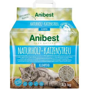 Anibest Natural Wood Cat Litter - 2 x 10L - Sustainable & Eco-friendly Anibest Natural Wood Cat Litter - 2 x 10L - Sustainable & Eco-friendly