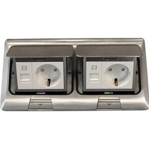 LEDmaxx 2-voudige vloerstopcontact met Cat5 - Stopcontact LEDmaxx 2-voudige vloerstopcontact met Cat5 - Stopcontact