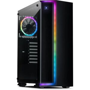 Boîtier Tour Inter-Tech S-3906 Noir - RGB, Verre trempé Boîtier Tour Inter-Tech S-3906 Noir - RGB, Verre trempé