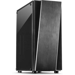 Inter-Tech T-11 Televen Tower - PC-kabinet - Sort - Understøtter 3 Ventilátor - Vandskylning Inter-Tech T-11 Televen Tower - PC-kabinet - Sort - Understøtter 3 Ventilátor - Vandskylning