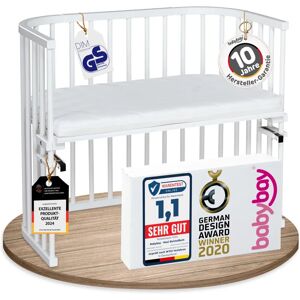 babybay Maxi Cuna de lado blanca lacada + Colchón Soft Classic - Cuna de bebé babybay Maxi Cuna de lado blanca lacada + Colchón Soft Classic - Cuna de bebé