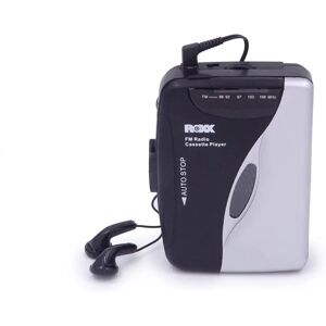 Roxx Tragbarer Kassettenspieler Schwarz/Silber - FM Radio, Leicht Roxx Tragbarer Kassettenspieler Schwarz/Silber - FM Radio, Leicht