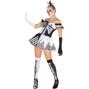 TecTake Skeleton Costume for Women - Black and White - S TecTake Skeleton Costume for Women - Black and White - S