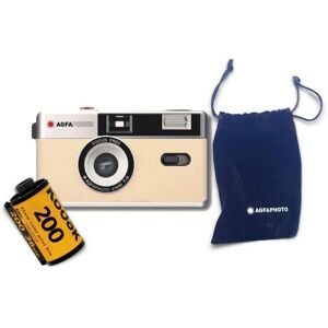 Ensemble appareil photo film 35mm beige Agfaphoto AG603003S - film, flash, réutilisable - Publicité Ensemble appareil photo film 35mm beige Agfaphoto AG603003S - film, flash, réutilisable - Publicité
