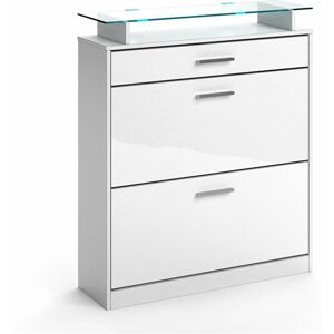 Vicco Alex Armoire à chaussures blanc avec éclairage LED - Publicité Vicco Alex Armoire à chaussures blanc avec éclairage LED - Publicité