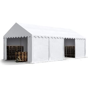 Tenda de armazenamento TOOLPORT 4x8 - Branca, Impermeável, Expandível Tenda de armazenamento TOOLPORT 4x8 - Branca, Impermeável, Expandível