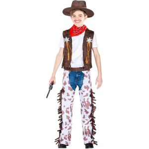 TecTake GmbH Boy Sheriff Costume - Faux Leather Look, Red Scarf, Hat - Western Dress TecTake GmbH Boy Sheriff Costume - Faux Leather Look, Red Scarf, Hat - Western Dress