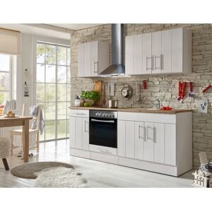 RESPEKTA Ulm Küchenzeile - 210cm Weiß-Anthrazit - Küchenmöbel RESPEKTA Ulm Küchenzeile - 210cm Weiß-Anthrazit - Küchenmöbel