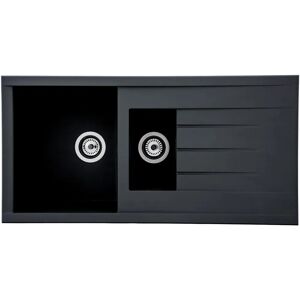 RESPEKTA Einbauspüle - Verbundwerkstoff, Matt - 100cm - Schwarz RESPEKTA Einbauspüle - Verbundwerkstoff, Matt - 100cm - Schwarz