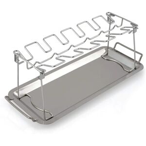 Support pour cuisses de poulet BBQ-Toro - Inox - Pliable - Pour 12 cuisses - Plateforme et bac de récupération - Publicité Support pour cuisses de poulet BBQ-Toro - Inox - Pliable - Pour 12 cuisses - Plateforme et bac de récupération - Publicité
