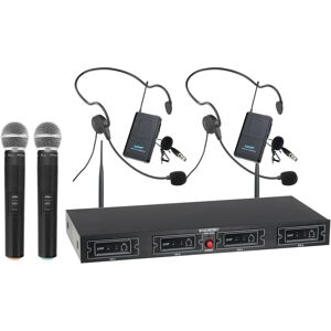 Mcgrey - Wireless Mic Kit - 4CH - UHF - Kit Microphone Sans Fil - Publicité Mcgrey - Wireless Mic Kit - 4CH - UHF - Kit Microphone Sans Fil - Publicité