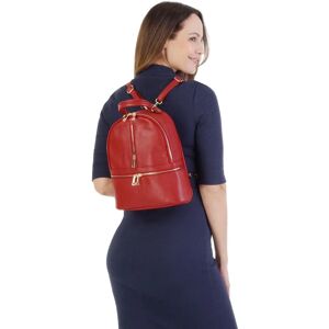 Cityrucksack SAMANTHA LOOK - Echtes Leder, Made in Italy, Unifarben - Rucksack Cityrucksack SAMANTHA LOOK - Echtes Leder, Made in Italy, Unifarben - Rucksack