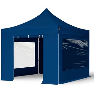 Gazebo pliant 3x3m PES 800 Professionnel Aluminium 40 mm, avec parois latérales à fenêtres, bleu - TOOLPORT 582687 - Publicité Gazebo pliant 3x3m PES 800 Professionnel Aluminium 40 mm, avec parois latérales à fenêtres, bleu - TOOLPORT 582687 - Publicité