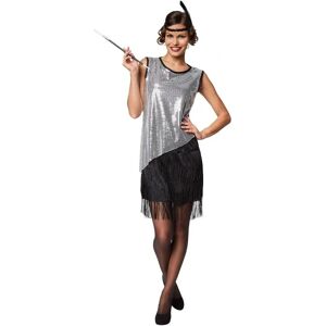 TecTake GmbH Silver 1920s Style Costume with Feather Headband - Costumes TecTake GmbH Silver 1920s Style Costume with Feather Headband - Costumes
