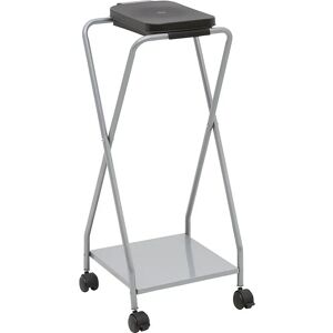 Soporte de basura eurokraft basic - Acero, Negro, 120L, Marco rodante Soporte de basura eurokraft basic - Acero, Negro, 120L, Marco rodante