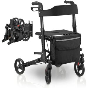 Juskys - Rollator Vital Schwarz - Fekete - Alumínium - Járósegéd Juskys - Rollator Vital Schwarz - Fekete - Alumínium - Járósegéd