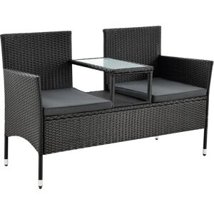 Banquette de jardin Monaco Juskys - 2 places avec table et coussins - 133×63×84cm - Mobilier d'extérieur - Publicité Banquette de jardin Monaco Juskys - 2 places avec table et coussins - 133×63×84cm - Mobilier d'extérieur - Publicité